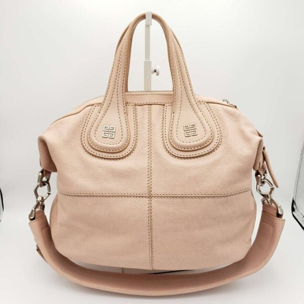 Authentic Givenchy Nightingale Small Satchel Nude… - image 2